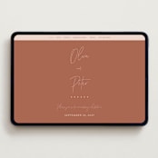 "Signed" - Wedding Website in Terracotta by JoAnn Jinks - Desktop Design
