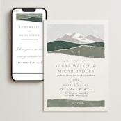 "Foothills" - Wedding Website in Grass by Alethea and Ruth - Match Your Stationery