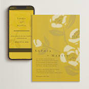 "Sophia" - Wedding Website in Sunshine by Ani Somi - Match Your Stationery
