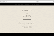 "Contour" - Wedding Website in Ecru by Erica Krystek - Desktop Design