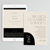 "Contour" - Wedding Website in Ecru by Erica Krystek - Match Your Stationery