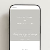 "Overlay" - Wedding Website in Dove by Meggy Masters - Mobile Layout