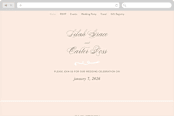 "Classic Lux" - Wedding Website in Blush by Stacey Day - Desktop Design