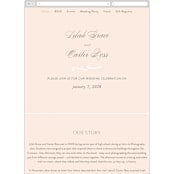 "Classic Lux" - Wedding Website in Blush by Stacey Day - Mobile Layout
