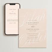 "Classic Lux" - Wedding Website in Blush by Stacey Day - Match Your Stationery