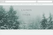 "winter's edge" - Wedding Website in Alpine by Eric Clegg - Desktop Design