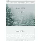 "winter's edge" - Wedding Website in Alpine by Eric Clegg - Mobile Layout