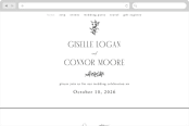 "Quintessential" - Wedding Website in Cotton by Everett Paper Goods - Desktop Design