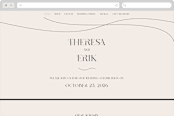 "Engraved" - Wedding Website in Charcoal by Claudia Orengo - Desktop Design