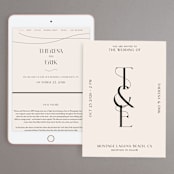 "Engraved" - Wedding Website in Charcoal by Claudia Orengo - Match Your Stationery