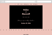 "The Ultimate After Party" - Wedding Website in Blush by Becky Nimoy - Desktop Design