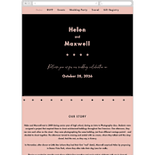 "The Ultimate After Party" - Wedding Website in Blush by Becky Nimoy - Mobile Layout