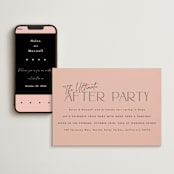 "The Ultimate After Party" - Wedding Website in Blush by Becky Nimoy - Match Your Stationery