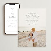 "Minimalist Photo" - Wedding Website in Ivory by Nicole Walsh - Match Your Stationery
