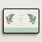 "Tropical garden" - Wedding Website in Palm by Elly - Desktop Design