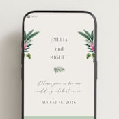 "Tropical garden" - Wedding Website in Palm by Elly - Mobile Layout