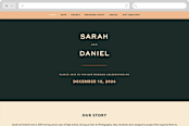 "Top to Bottom" - Wedding Website in Evergreen by Kindred Fields - Desktop Design