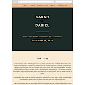 "Top to Bottom" - Wedding Website in Evergreen by Kindred Fields - Mobile Layout