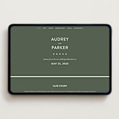 "Highlights" - Wedding Website in Forest by Jackie Crawford - Desktop Design