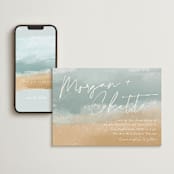 "Seaside" - Wedding Website in Seaglass by Rebecca Durflinger - Match Your Stationery