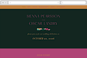 "Miami" - Wedding Website in Bird of Paradise by Ashley DeMeyere - Desktop Design