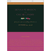 "Miami" - Wedding Website in Bird of Paradise by Ashley DeMeyere - Mobile Layout