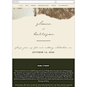 "Organic Elegance" - Wedding Website in Sand by Carrie Moradi - Mobile Layout