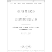 "Scripted Ampersand" - Wedding Website in Classic by Roxy Cervantes - Guest Management
