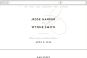 "Twirl Monogram A" - Wedding Website in Blush by Ariel Rutland - Desktop Design