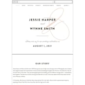 "Twirl Monogram A" - Wedding Website in Blush by Ariel Rutland - Guest Management