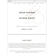"Twirl Monogram A" - Wedding Website in Blush by Ariel Rutland - Mobile Layout