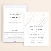 "Twirl Monogram A" - Wedding Website in Blush by Ariel Rutland - Match Your Stationery