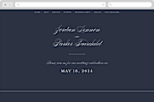 "Flawless" - Wedding Website in Midnight by Kimberly FitzSimons - Desktop Design