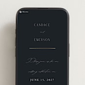 "Mirror" - Wedding Website in Onyx by Ana de Sousa - Mobile Layout