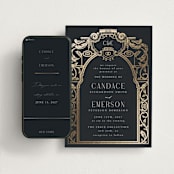 "Mirror" - Wedding Website in Onyx by Ana de Sousa - Match Your Stationery