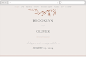 "Lennox" - Wedding Website in Harvest by Kristie Kern - Desktop Design