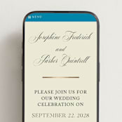 "Josephine" - Wedding Website in Marine by Jackie Crawford - Mobile Layout