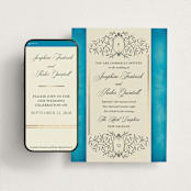 "Josephine" - Wedding Website in Marine by Jackie Crawford - Match Your Stationery
