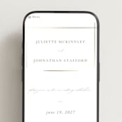"Classic Line Frame" - Wedding Website in Silk by Wildfield Paper Co - Mobile Layout