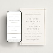 "Classic Line Frame" - Wedding Website in Silk by Wildfield Paper Co - Match Your Stationery