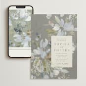 "Spring Dash" - Wedding Website in Pewter by Grace Kreinbrink - Match Your Stationery
