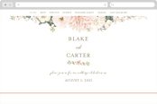 "Garden Wedding" - Wedding Website in Blush by Susan Moyal - Desktop Design