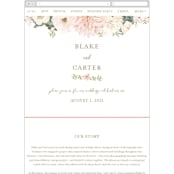 "Garden Wedding" - Wedding Website in Blush by Susan Moyal - Mobile Layout