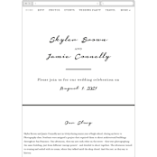 "Dressed in White" - Wedding Website in Cloud by Angela Garrick - Mobile Layout