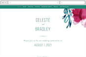"Airy Blooms" - Wedding Website in Haute Hibiscus by Simona Camp - Desktop Design