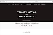 "Slanted" - Wedding Website in Noir by Drango Design - Desktop Design