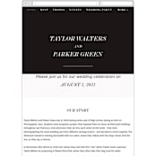 "Slanted" - Wedding Website in Noir by Drango Design - Guest Management