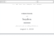"Brushed Love" - Wedding Website in Night Navy by Lisa Guerrero - Desktop Design