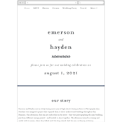"Brushed Love" - Wedding Website in Night Navy by Lisa Guerrero - Mobile Layout