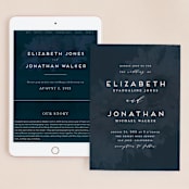 "Dash" - Wedding Website in Midnight by Grace Kreinbrink - Match Your Stationery